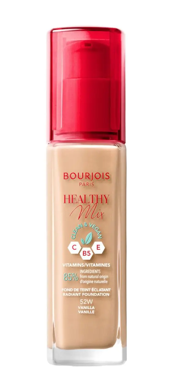 „Bourjois Healthy Mix Clean & Vegan 52 Vanilla“ veido makiažo pagrindas