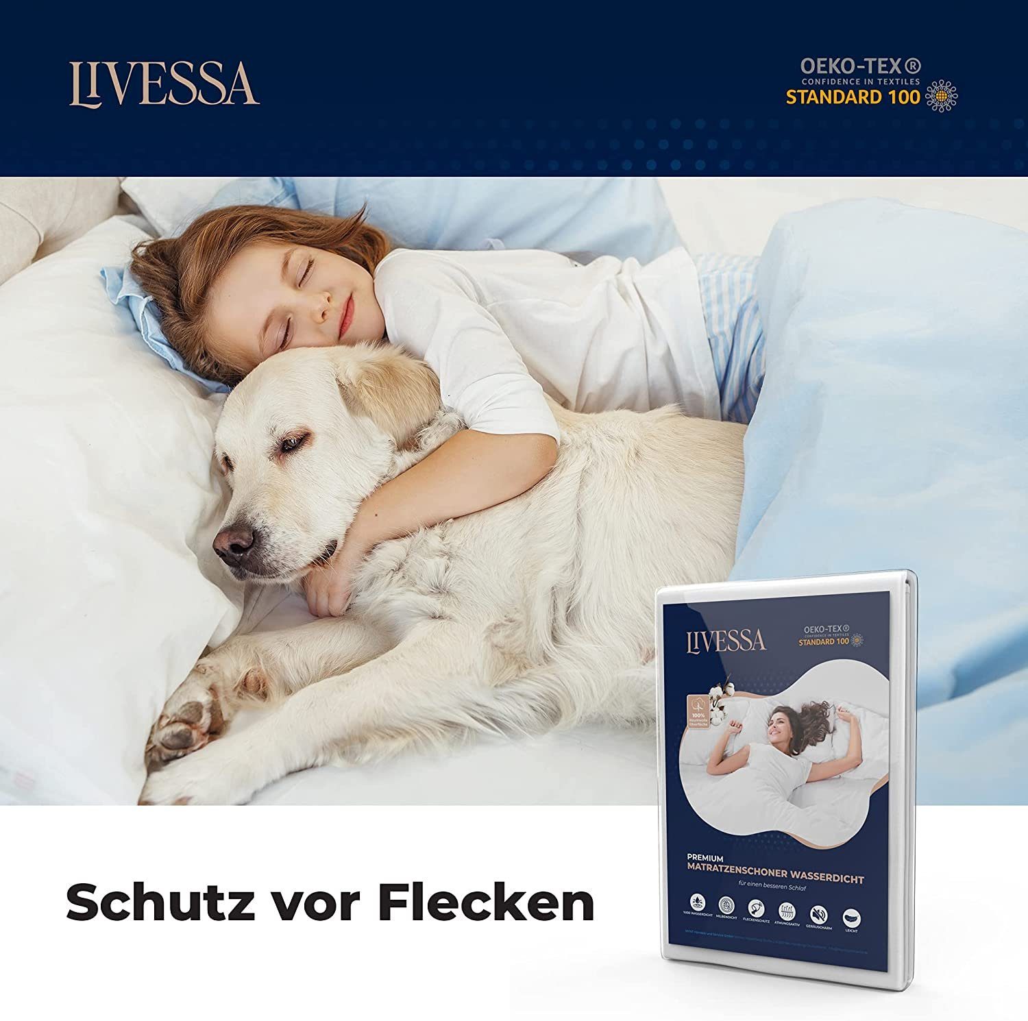 Matratzenschoner Matratzenschoner,Inkontinenzunterlage waschbar, Matratzenschutz livessa
