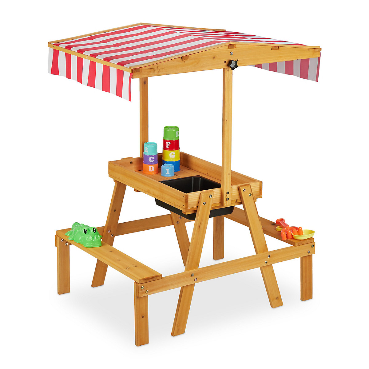 Kindersitzgruppe mit Dach für den Garten