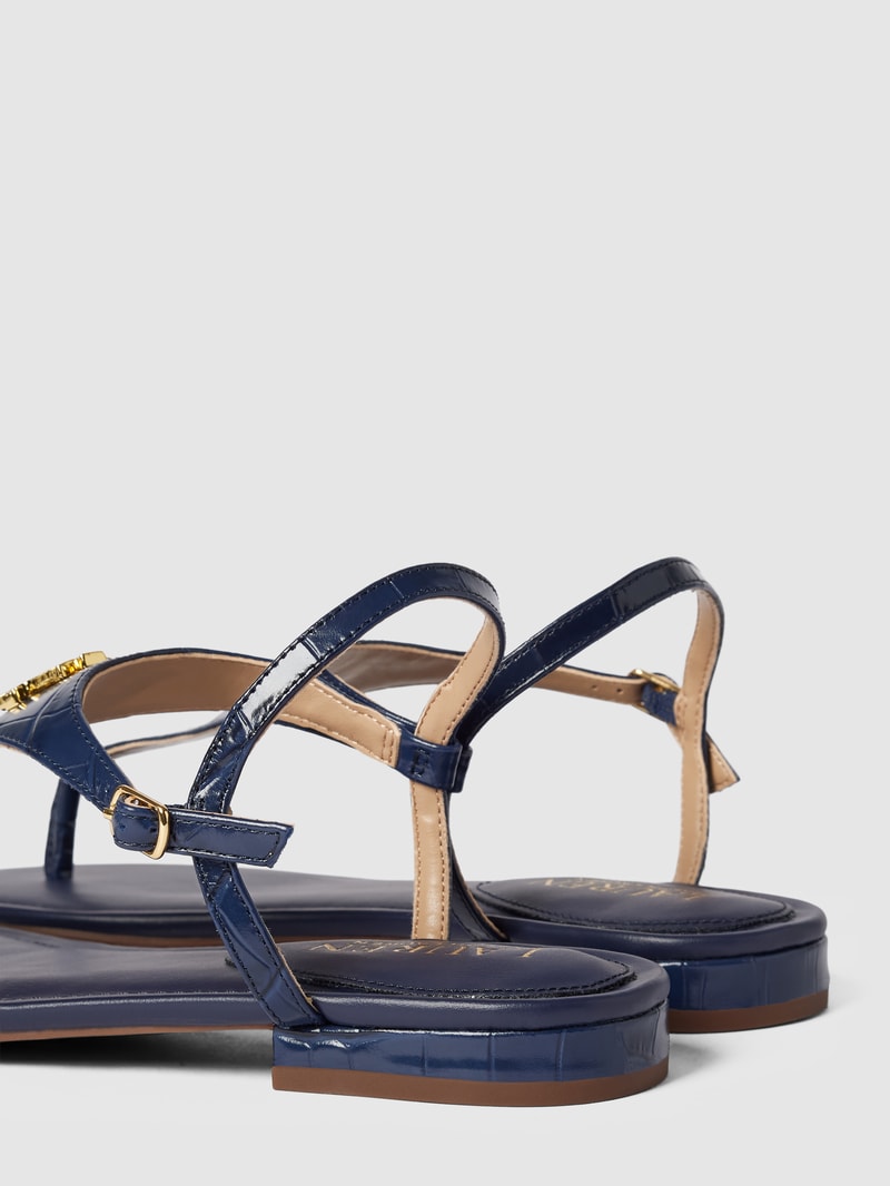 Sandalen mit Label-Details Modell 'ELLINGTON' in marineblau meliert