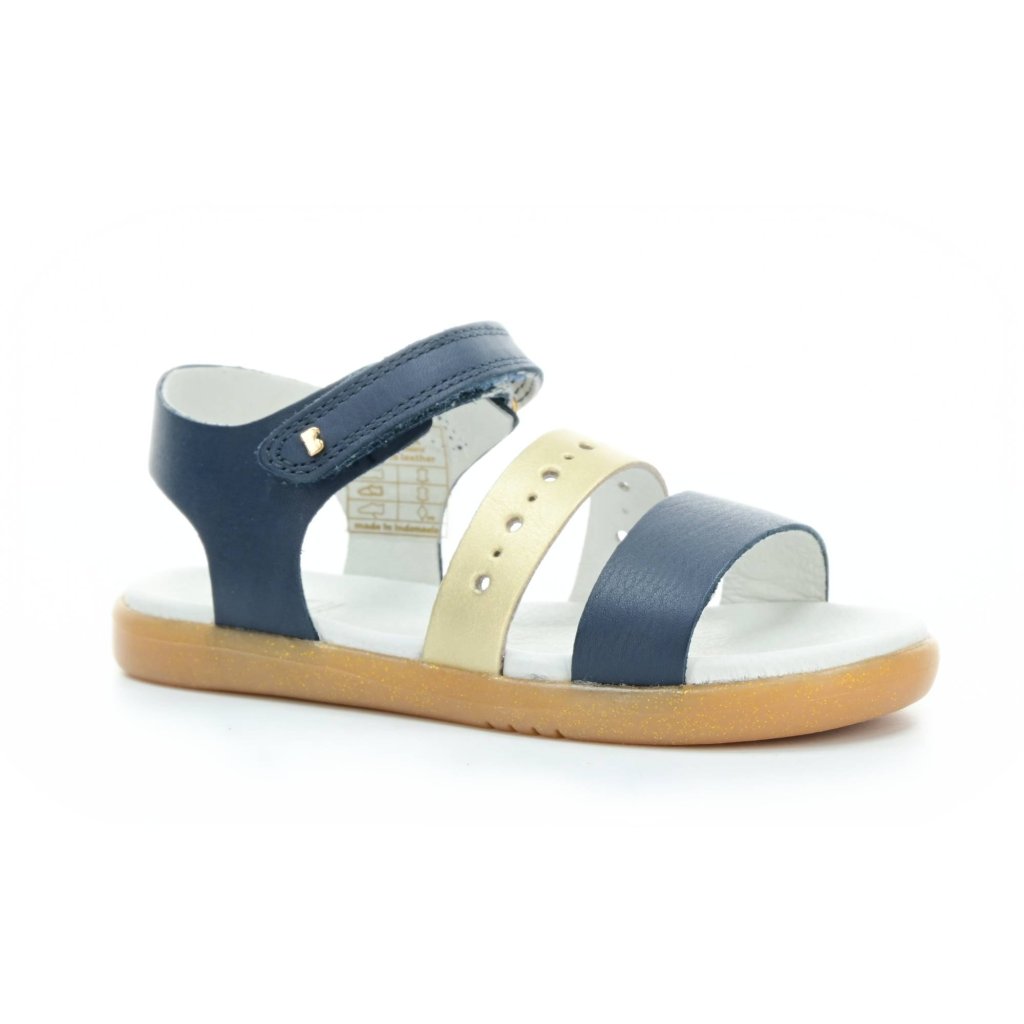 Bobux Trinity Navy / Misty Gold Sandalen
