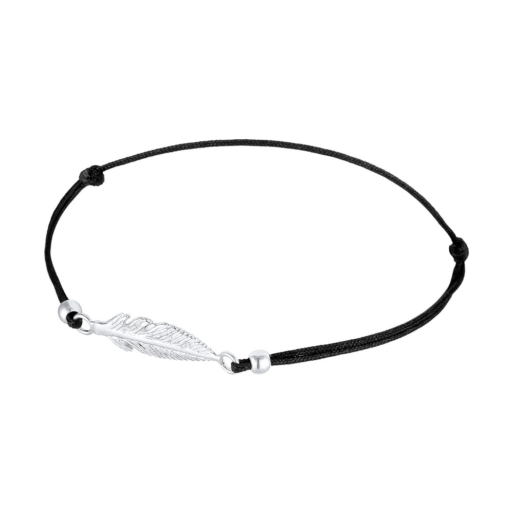 Elli Elli Bracelet Femmes symbole de plume avec nylon en argent sterling 925 Bracelet