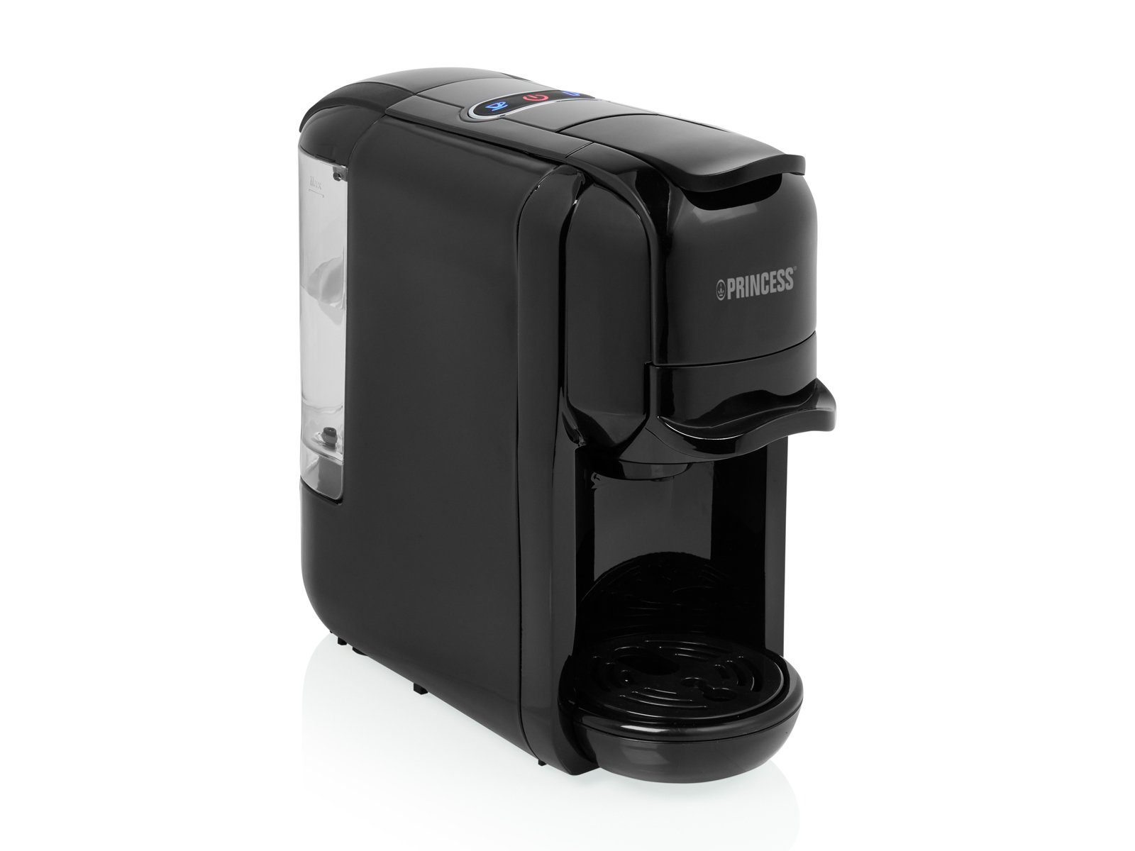 Setpoint Kapselmaschine, kleine 3in1 Kaffee-Padmaschine Wassertank abnehmbar, mit Milchkännchen