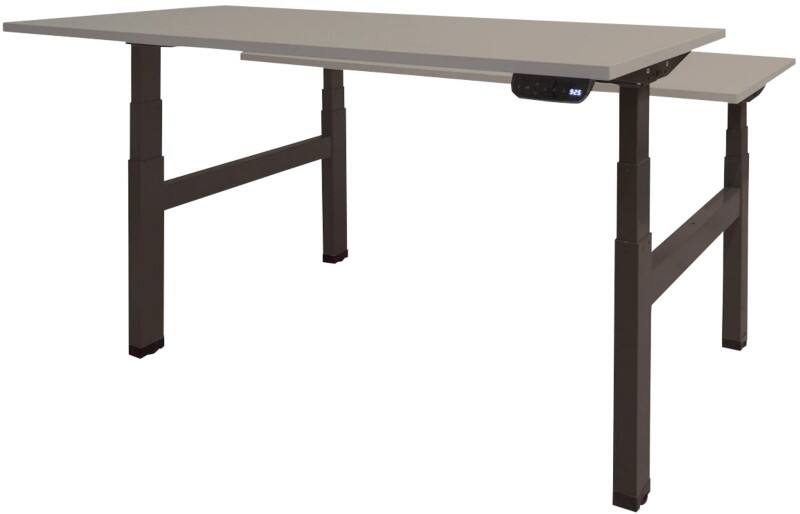 Schaffenburg Höhenverstellbar Sitz-Stehschreibtisch Rechteckig Holz Schwarz T-Fuß 1.200 x 800 x 750 mm