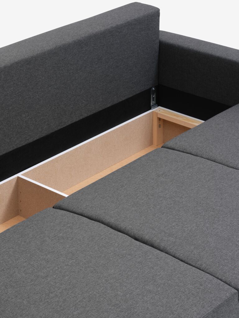 MARSLEV MARSLEV Sofá cama de 3 lugares, tecido cinza escuro