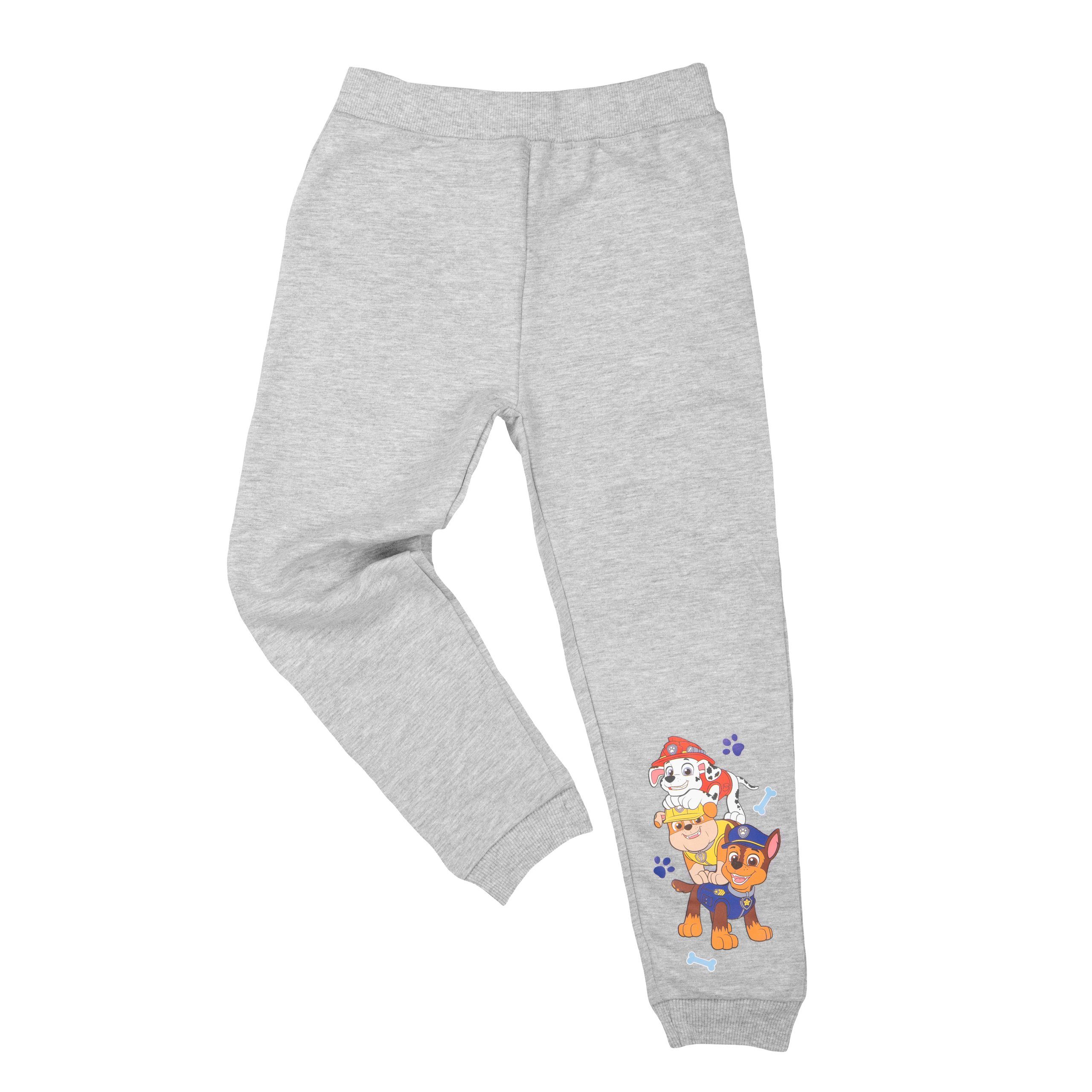 United Labels® Jogginghose Paw Patrol Jogginghose für Jungen - Chase, Marshall & Rubble Grau