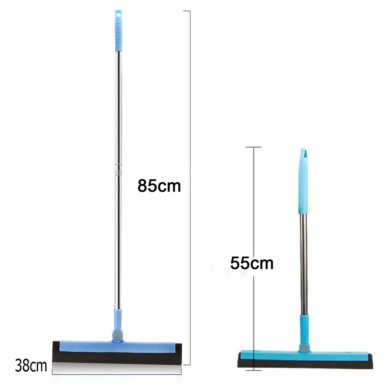 LETGOSPT Wischmopp Wasserschieber, mit Teleskopstiel, Gummischieber 85cm