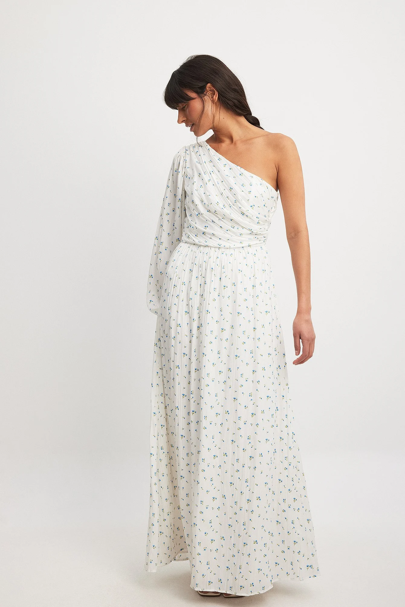 Maxikleid mit einem Ballonärmel