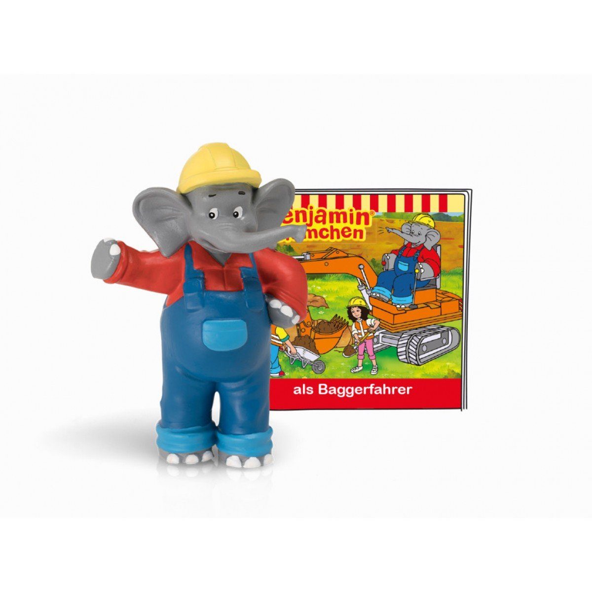 tonies Hörspielfigur Benjamin Blümchen als Baggerfahrer, (1-St), magnethaftend,handbemalt