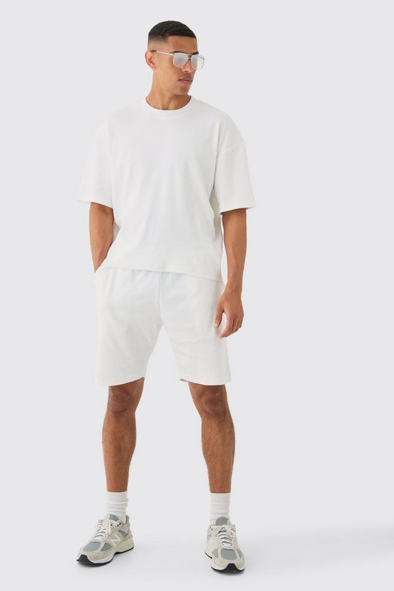 Kastiges geripptes Oversize T-Shirt
