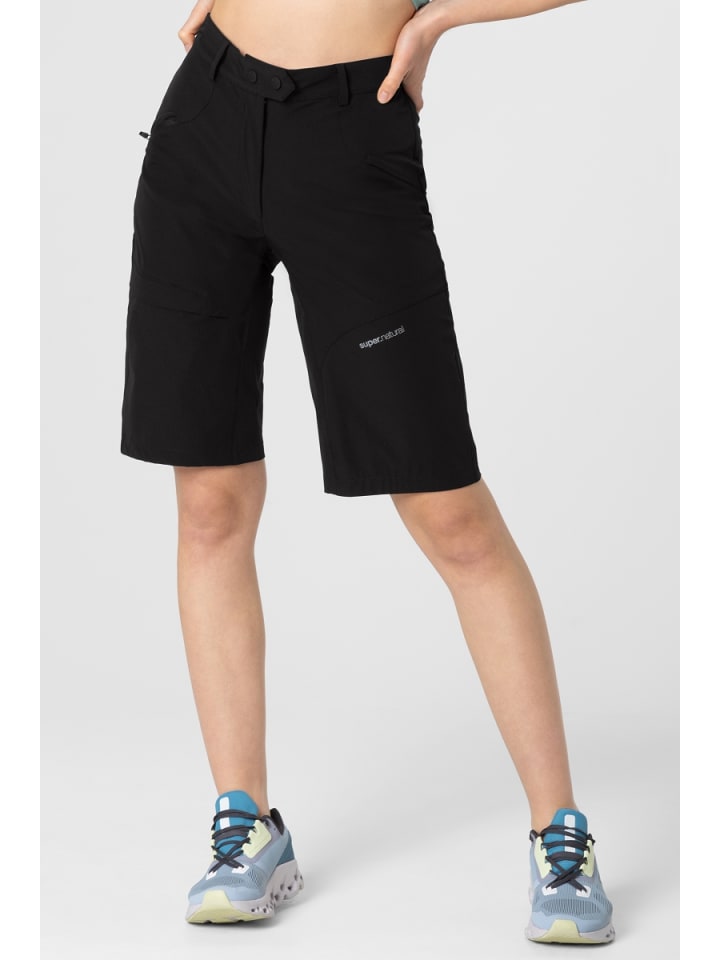 super.natural Merino Fahrradhose W BIKE AND HIKE SHORTS in schwarz günstig kaufen XS