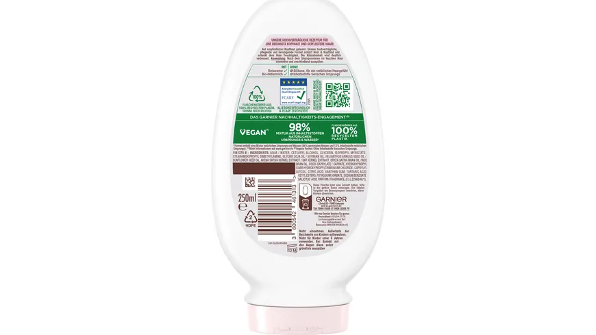 Garnier Wahre Schätze Spülung sanfte Hafermilch 250 ml