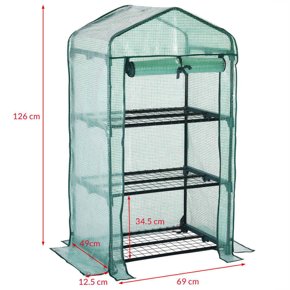 Casaria Gardebruk® Gardebruk Foliengewächshaus 126x49x69cm