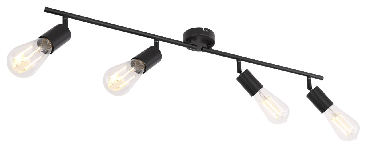 Globo Lighting - MARTHA - Strahler Metall schwarz, 4x E27
