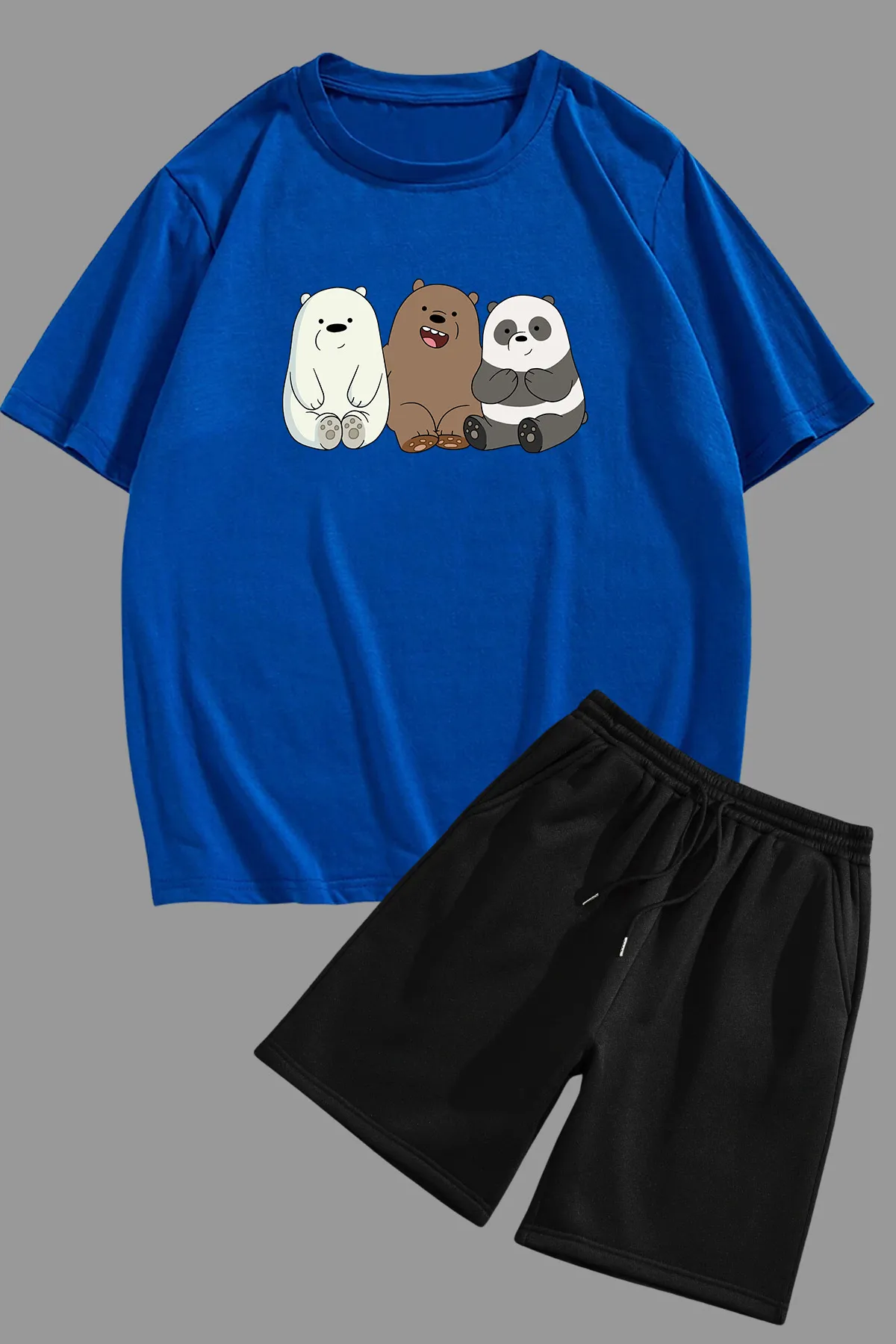 uyguntarz  We Are Bears-Shorts-Set mit Aufdruck