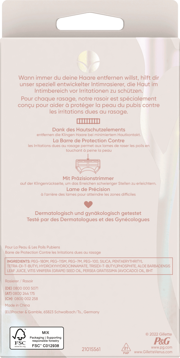 Rasierer für den Intimbereich, Aloe Vera, 1 St