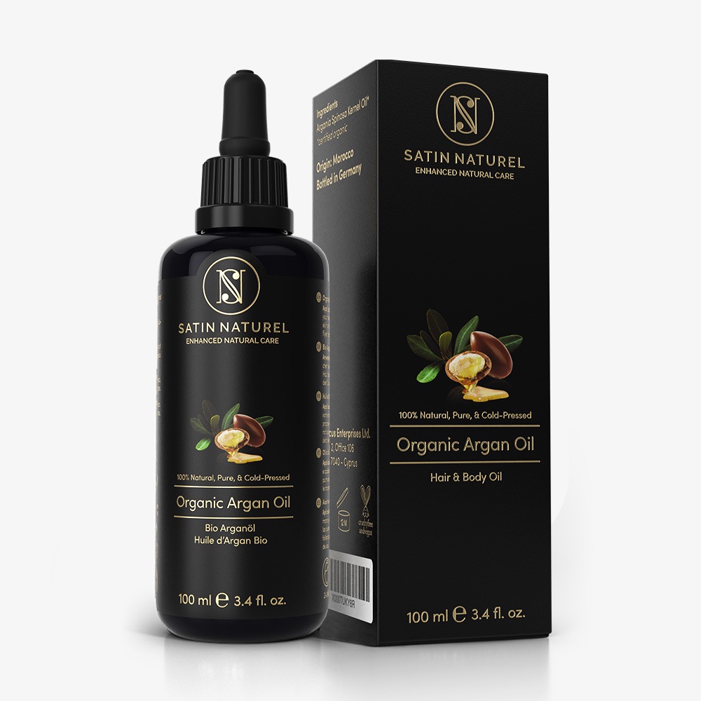 Arganöl Haare BIO Kaltgepresst 100ml - Haut- & Haaröl trockenes Haar - Vegan - Haarwachstum beschleunigen - Sanftes Haaröl ohne Silikon und Parabene - Argan Oil