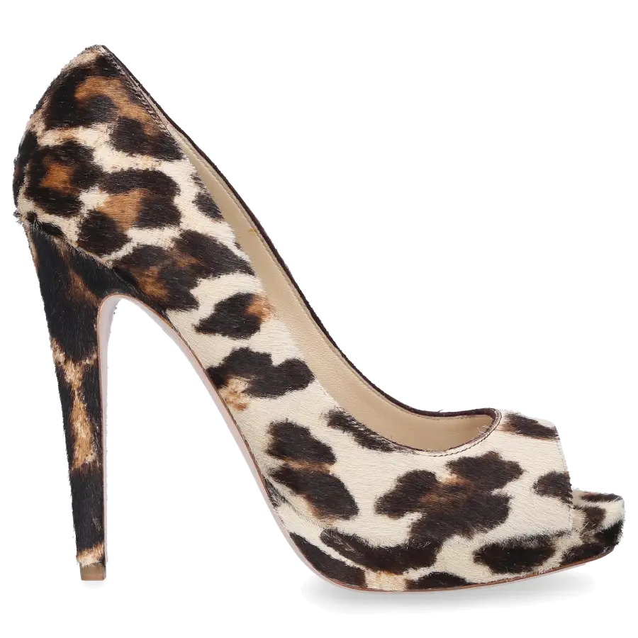 Miu Miu - Peeptoes P104 Pony - beige