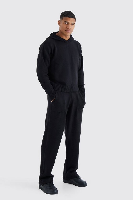 Kastiger Strick-Hoodie