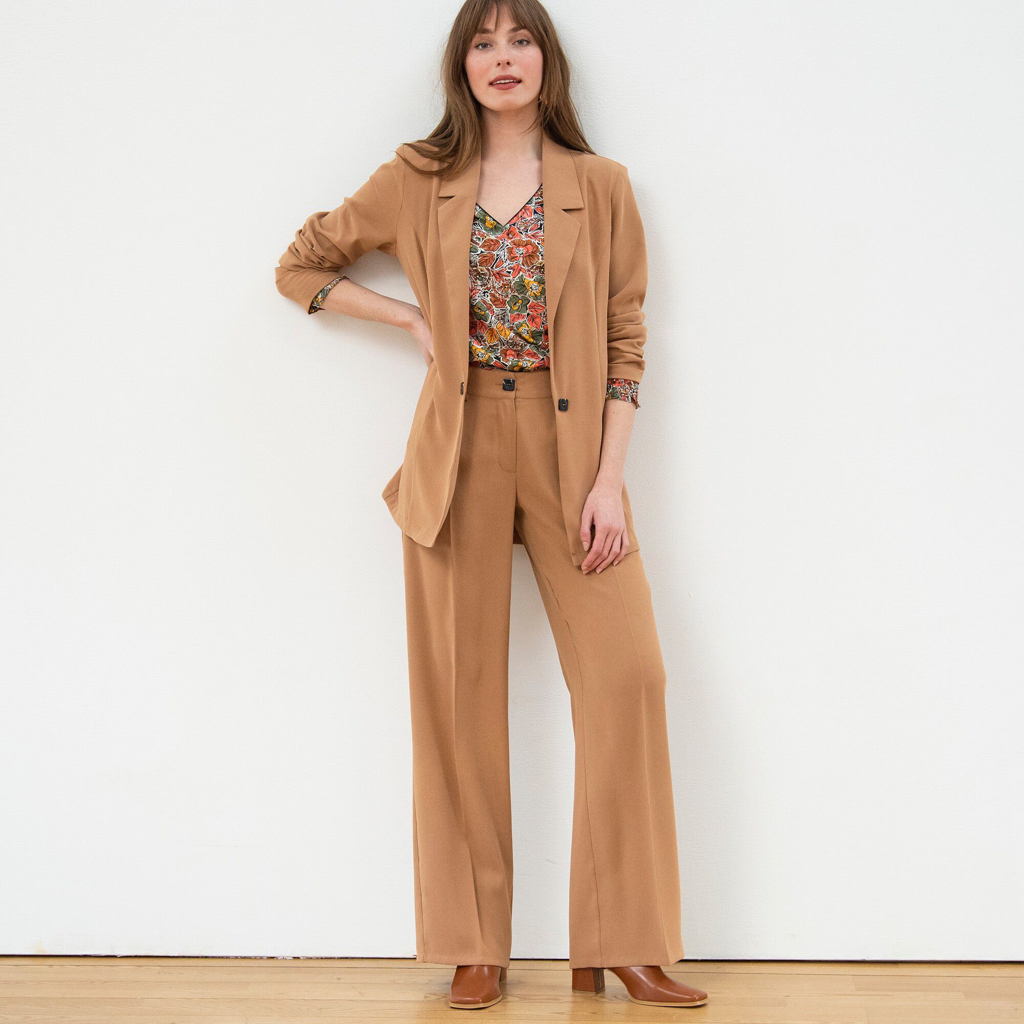 Veste blazer fluide manches longues