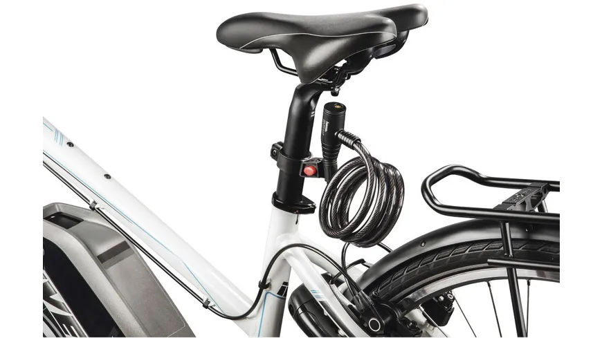Hama Fahrrad-Spiralkabelschloss, 120 cm, Schwarz