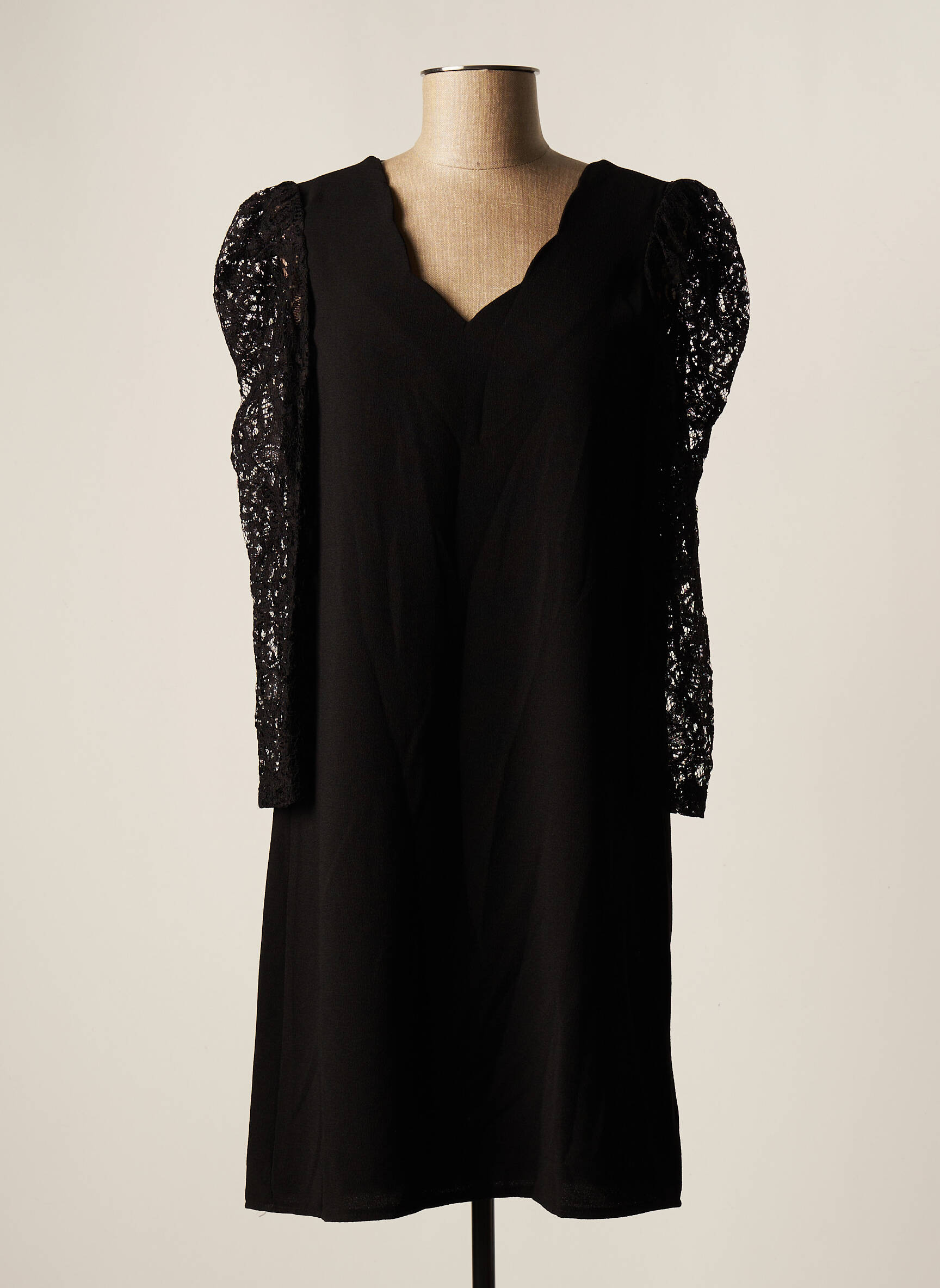 Charming Girl Robes Mi Longues Femme couleur noir