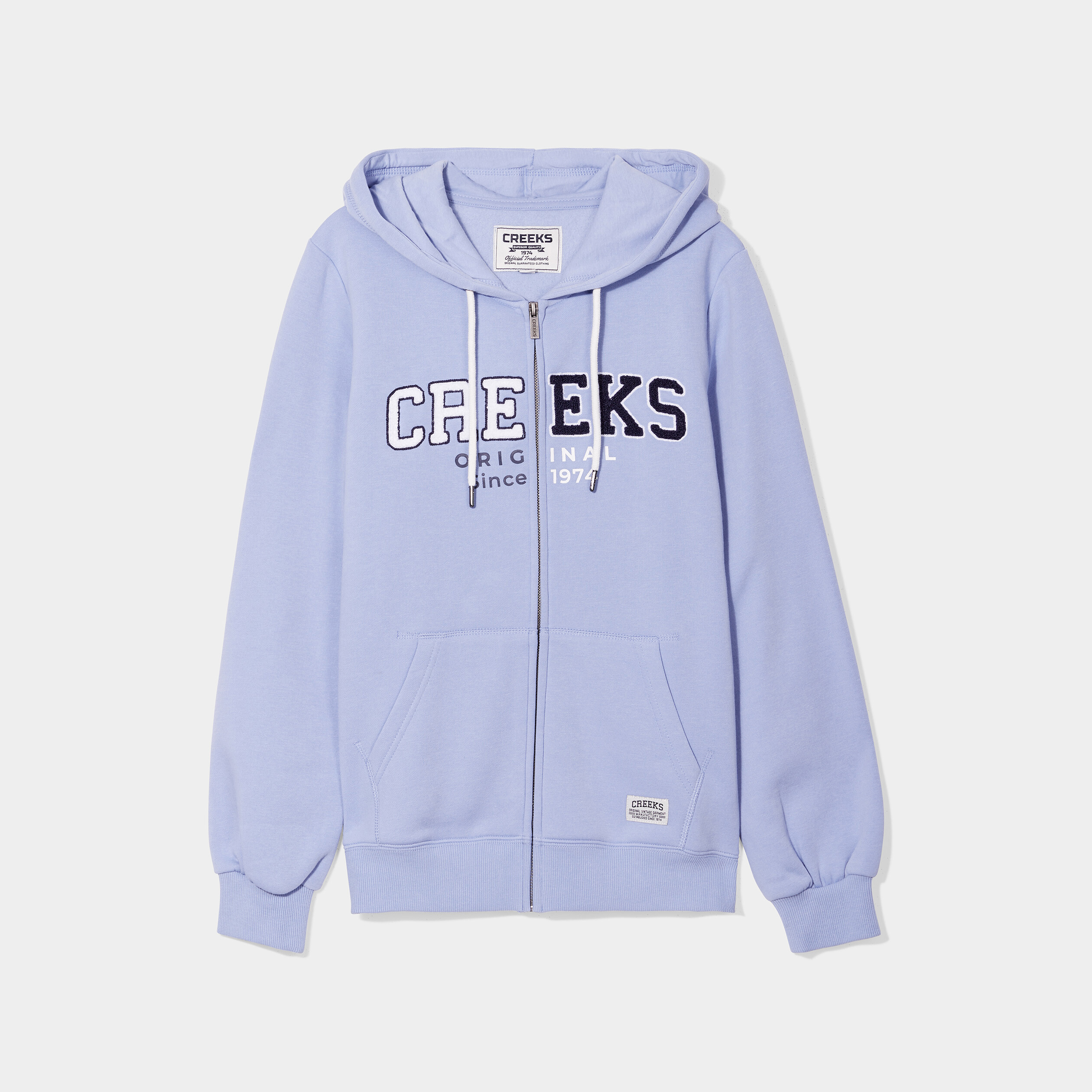 Sweat zippé à capuche hoodie bleu gris femme | La Halle