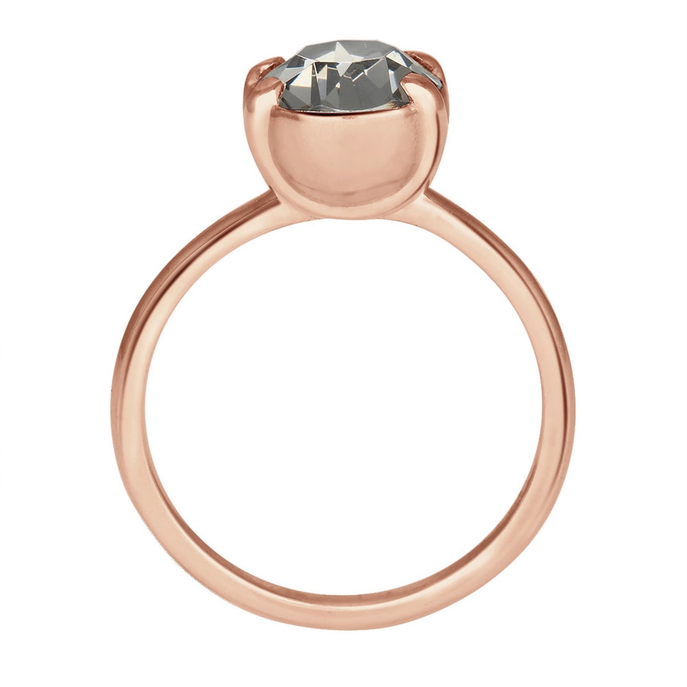 Elli Elli Bague Femmes Solitaire Elégant avec Cristaux Rouge foncé en Argent Sterling  Bague