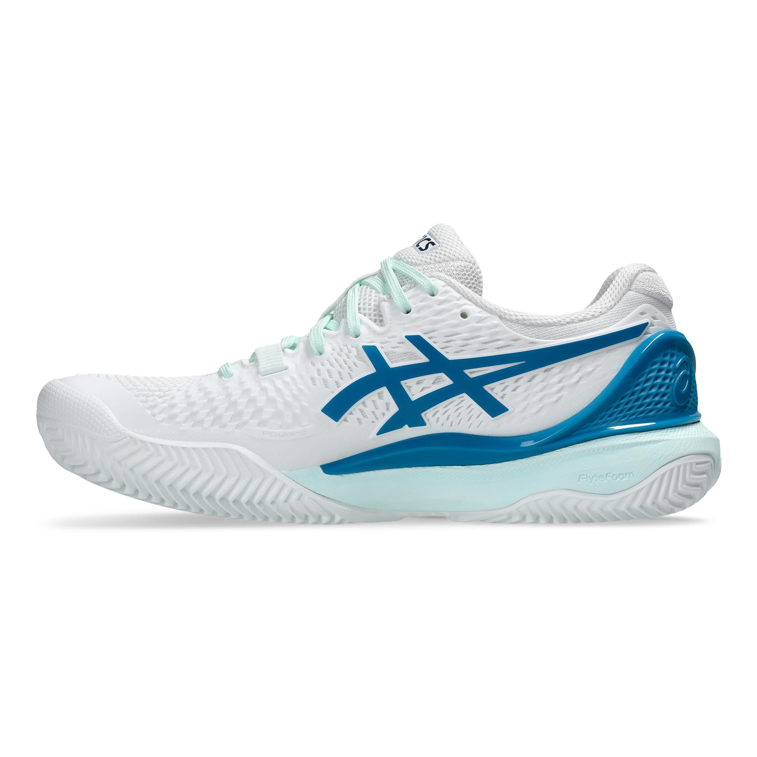 Gel-Resolution 9 Clay Sandplatzschuh Damen - Weiß, Blau