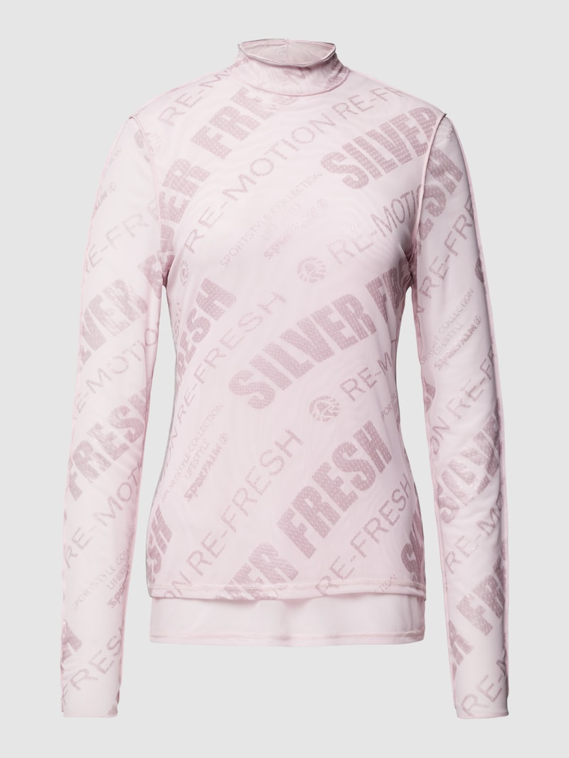 Longsleeve mit Allover-Muster in rosa