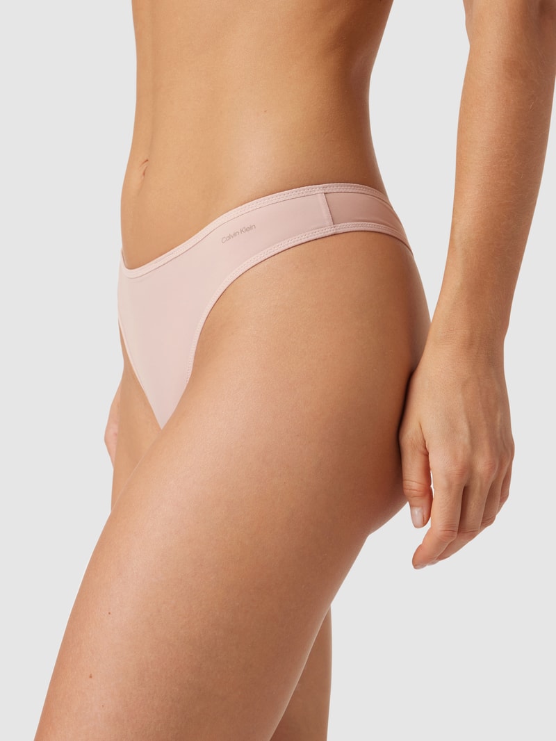 String mit Logo-Print in altrosa