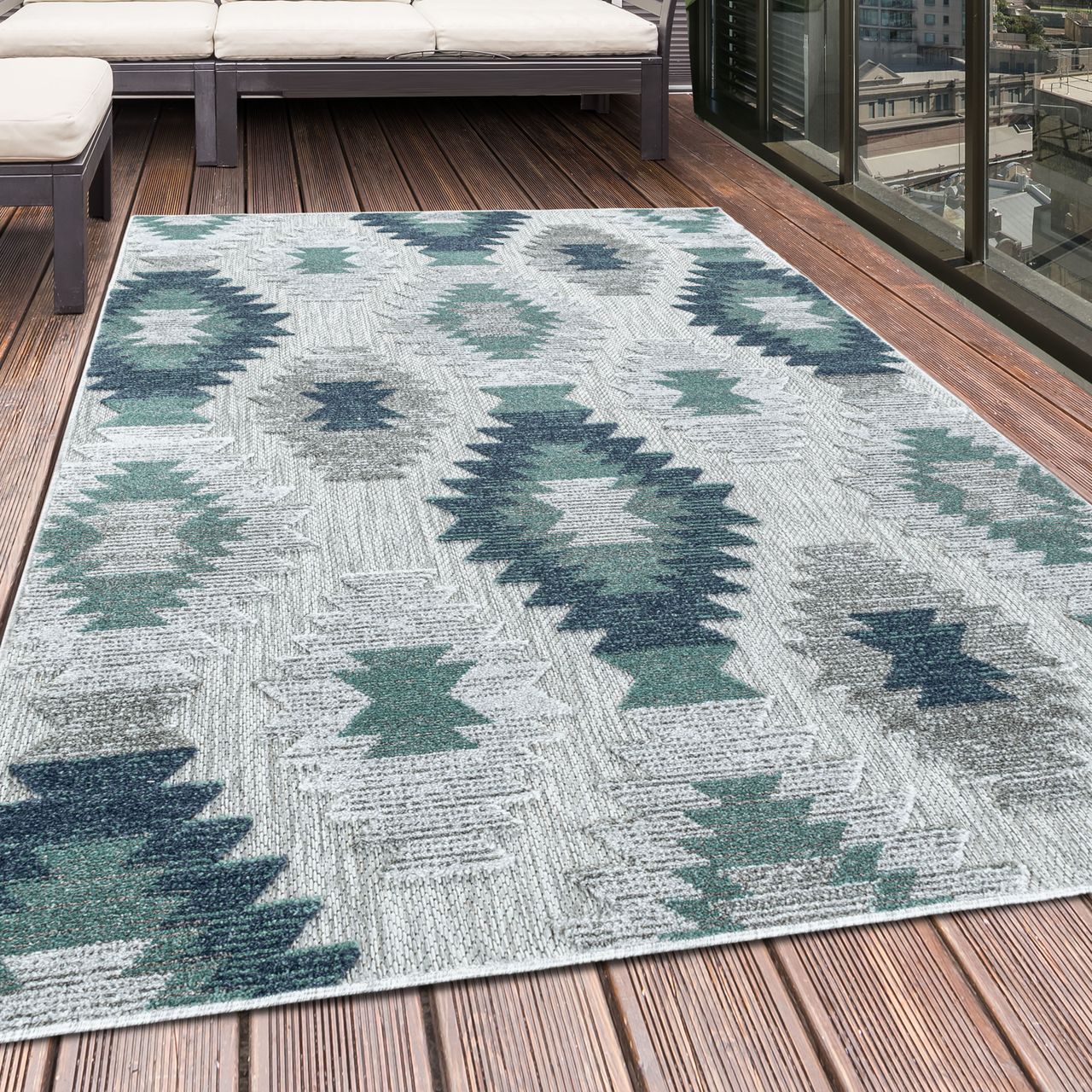 Ayyildiz Teppich, BAHAMA 5153, BLUE, 140 x 200 cm