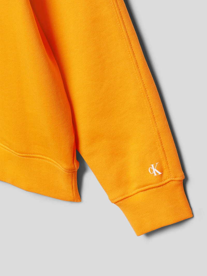 Sweatshirt mit Label-Details in orange