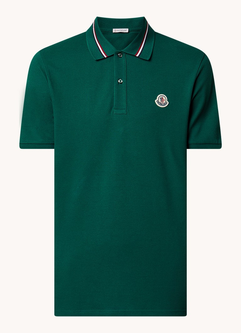 Moncler polo majica regularnog kroja s manžetama i logotipom