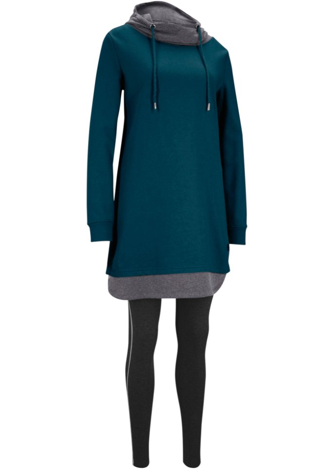 Longsweatshirt mit Leggings (2-tlg. Set)