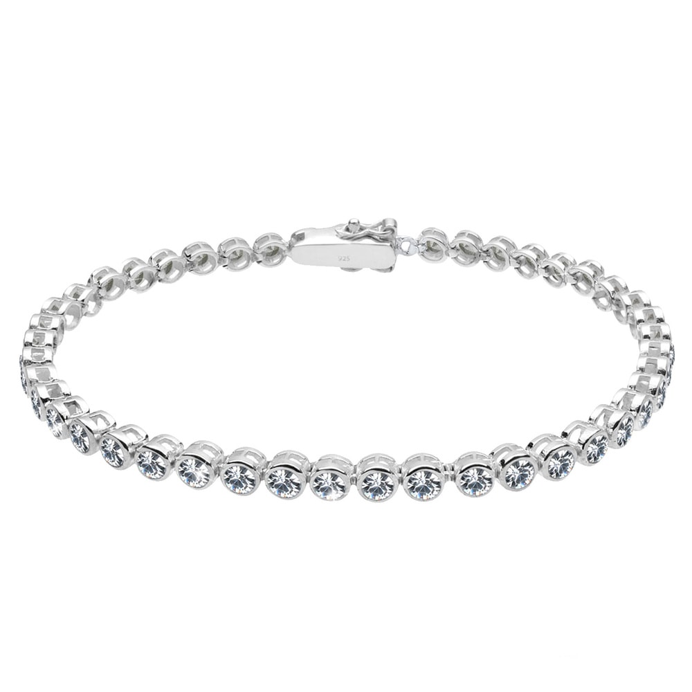 Elli Elli Bracelet Élégant avec des Cristaux Bracelet Femme - (925/1000) Argent Plaqué Bracelet