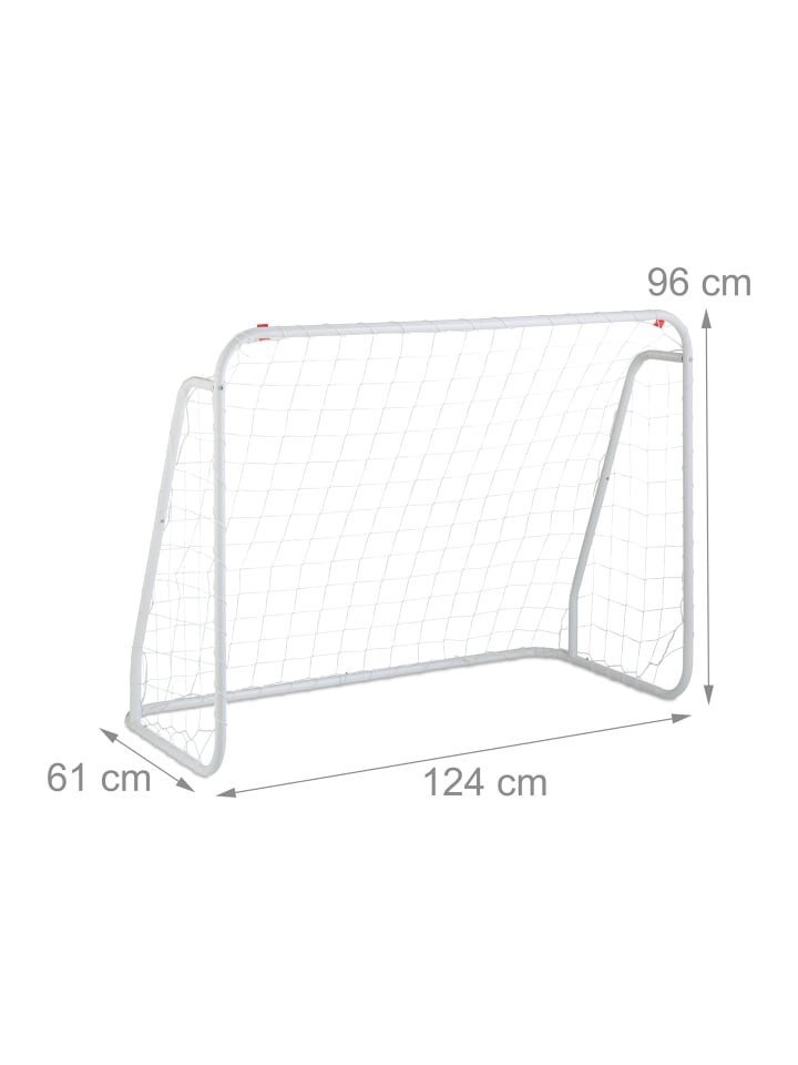 relaxdays Fußballtor in Weiß - (B)124 x (H)96 x (T)61 cm günstig kaufen onesize