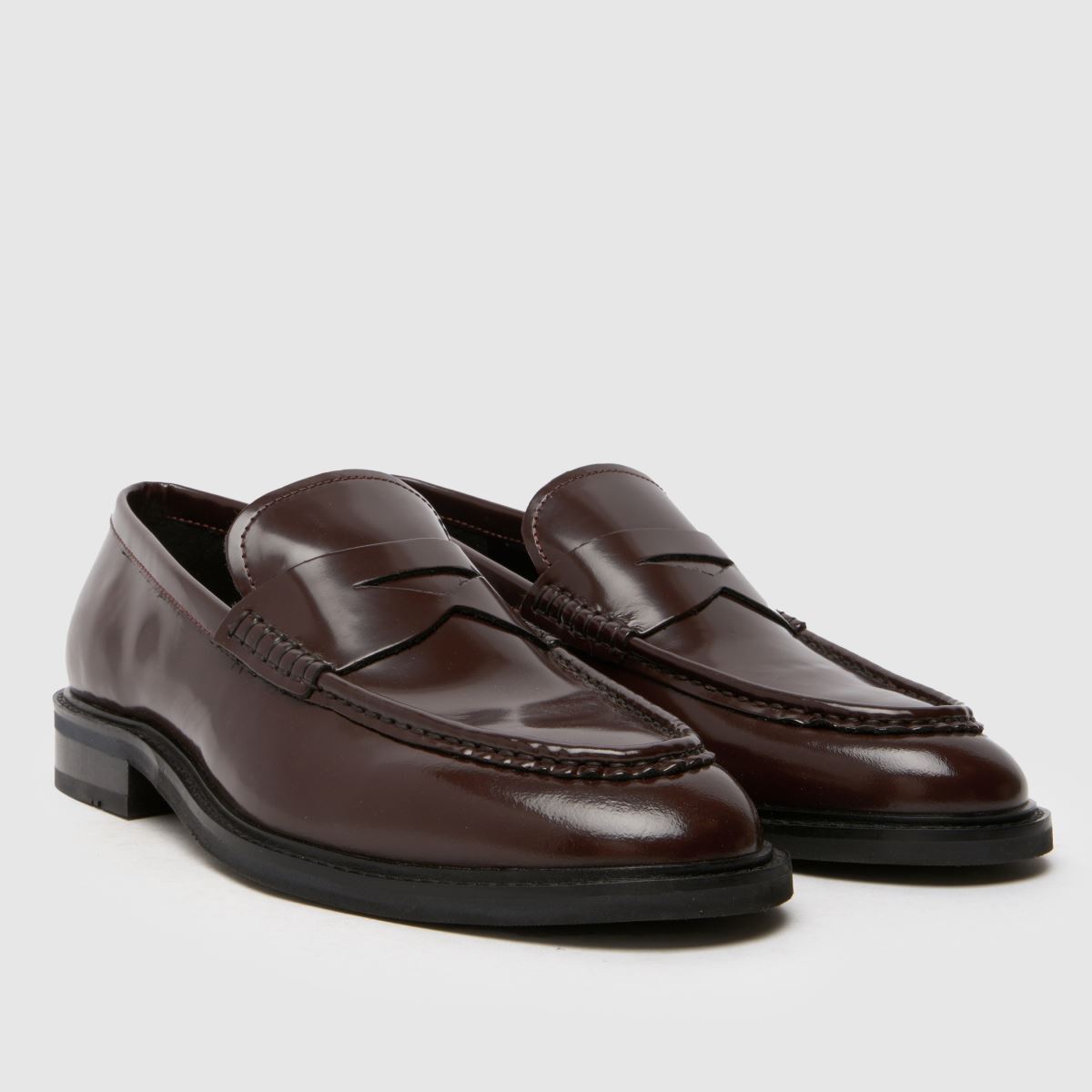 bordó színű Schuh Rhodes bőr mokaszincipő