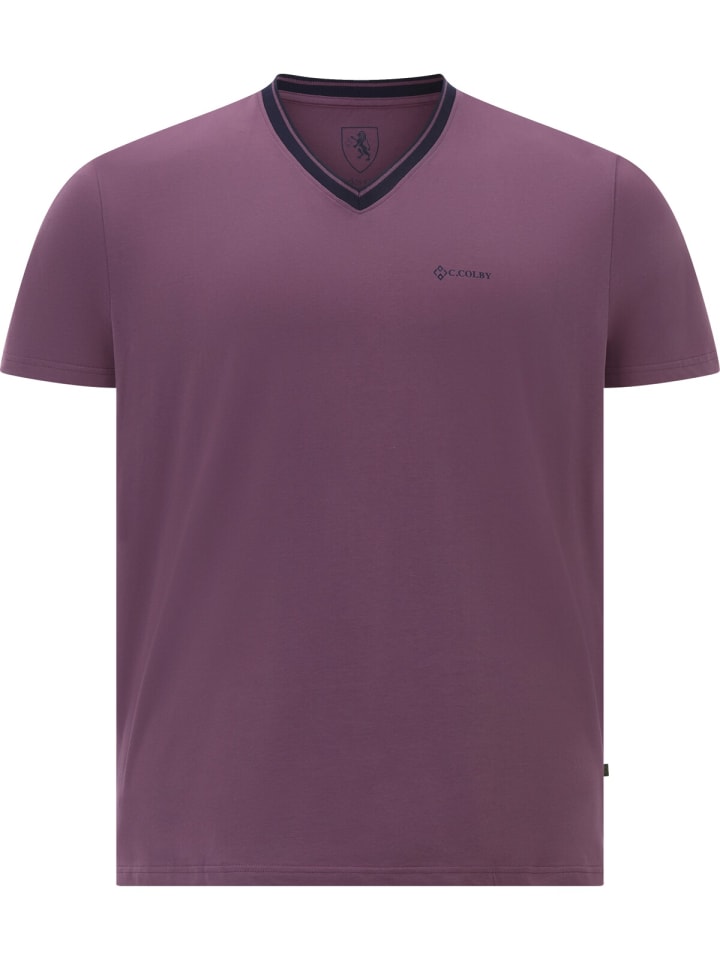 Charles Colby Doppelpack T-Shirt EARL EDELEY in lila dunkelblau günstig kaufen
