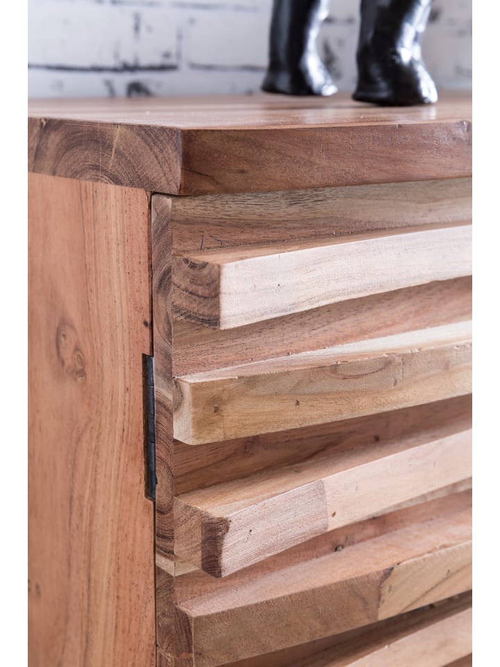 KADIMA DESIGN Sideboard 160 x 75 x 43 cm Massiv-Holz Natur Baumkante Anrichte günstig kaufen onesize