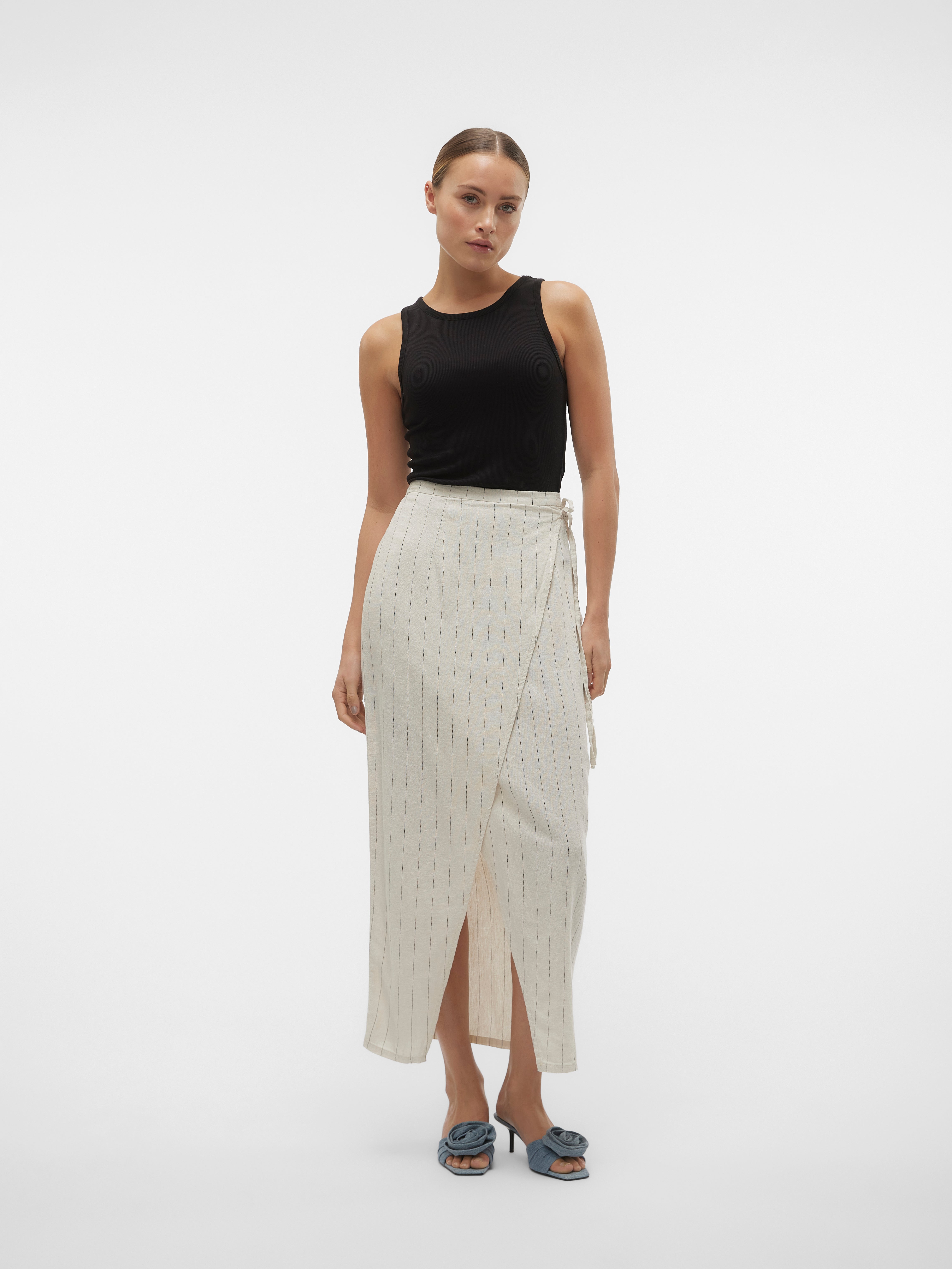 VMMINDY Hohe Taille Langer Rock
