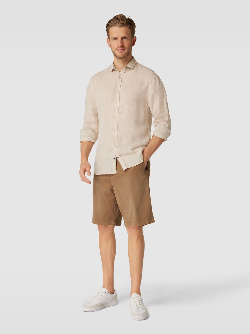 Bermudas mit französischen Eingrifftaschen Modell 'Selian' in cognac