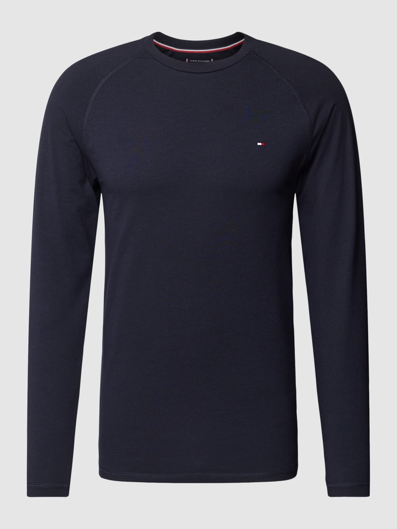 Longsleeve mit Logo-Stitching Modell 'SIGNATURE' in marineblau