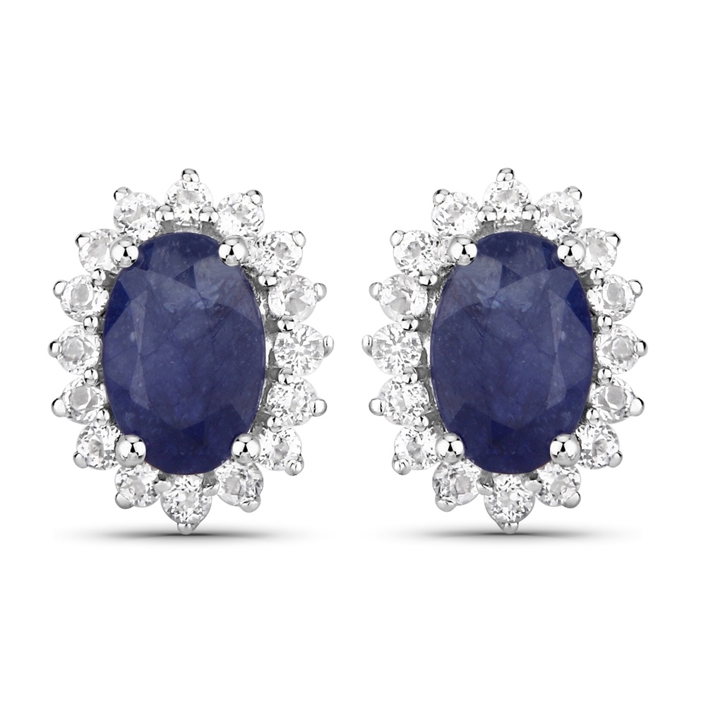 Rafaela Donata Boucles doreilles Argent sterling Saphir (verre rempli) en Argent Bijoux