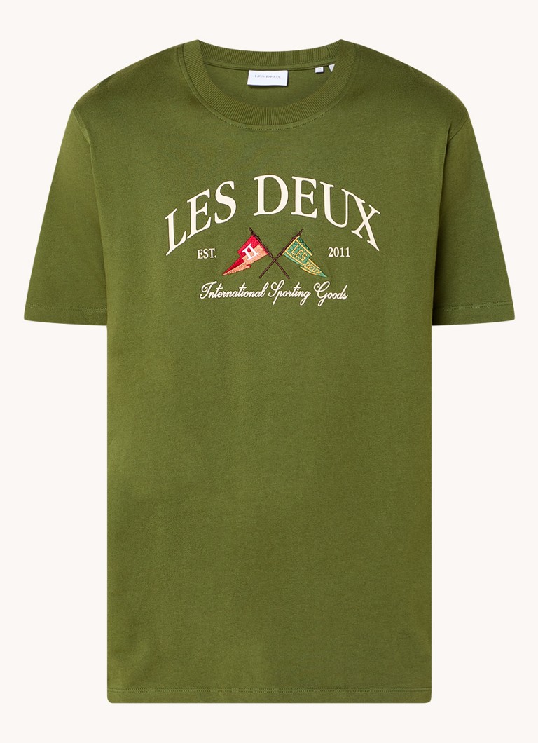 Les Deux T-krekls ar logotipa apdruku