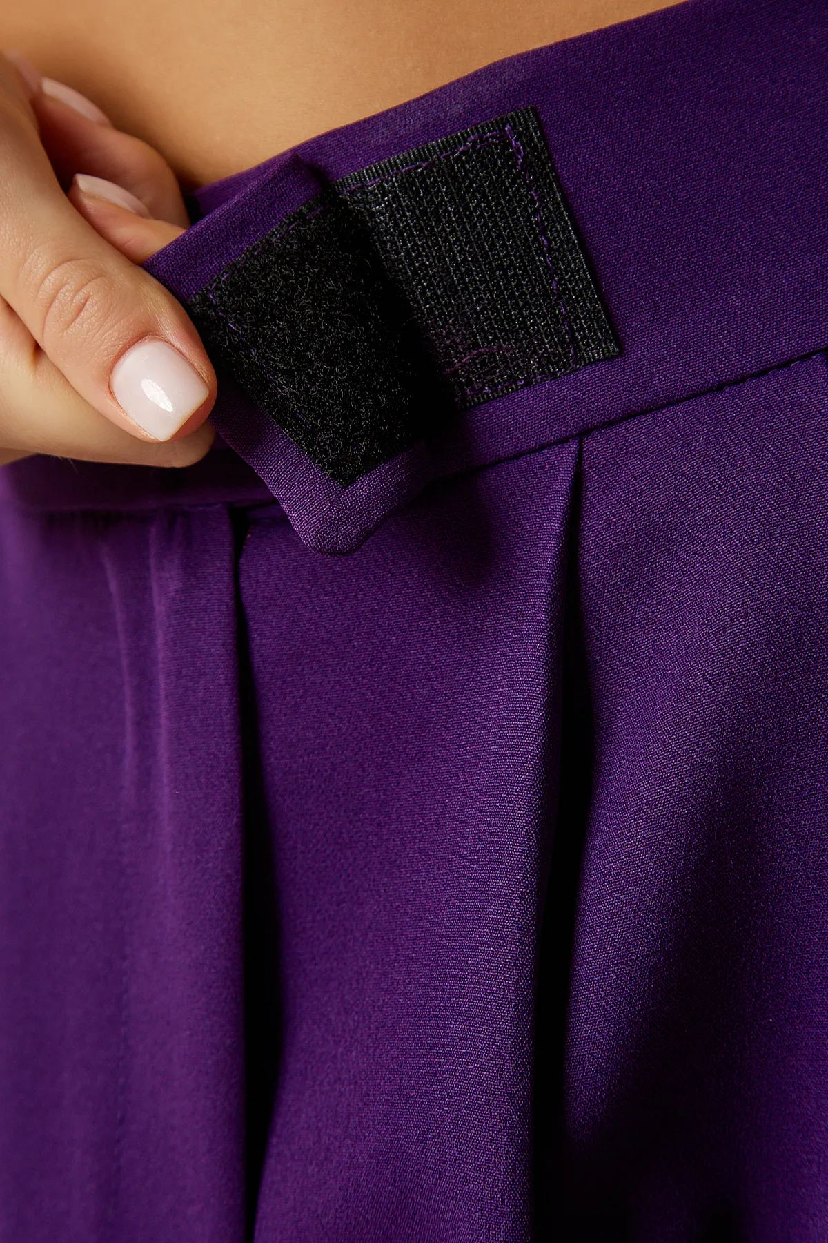 Happiness İstanbul  Damen-Pflaumen-Taillen-Klettverschluss-Lose-Hose YL00001