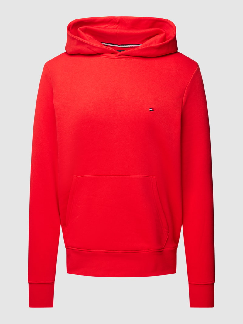Hoodie mit Logo-Stitching Modell 'FLAG' in rot