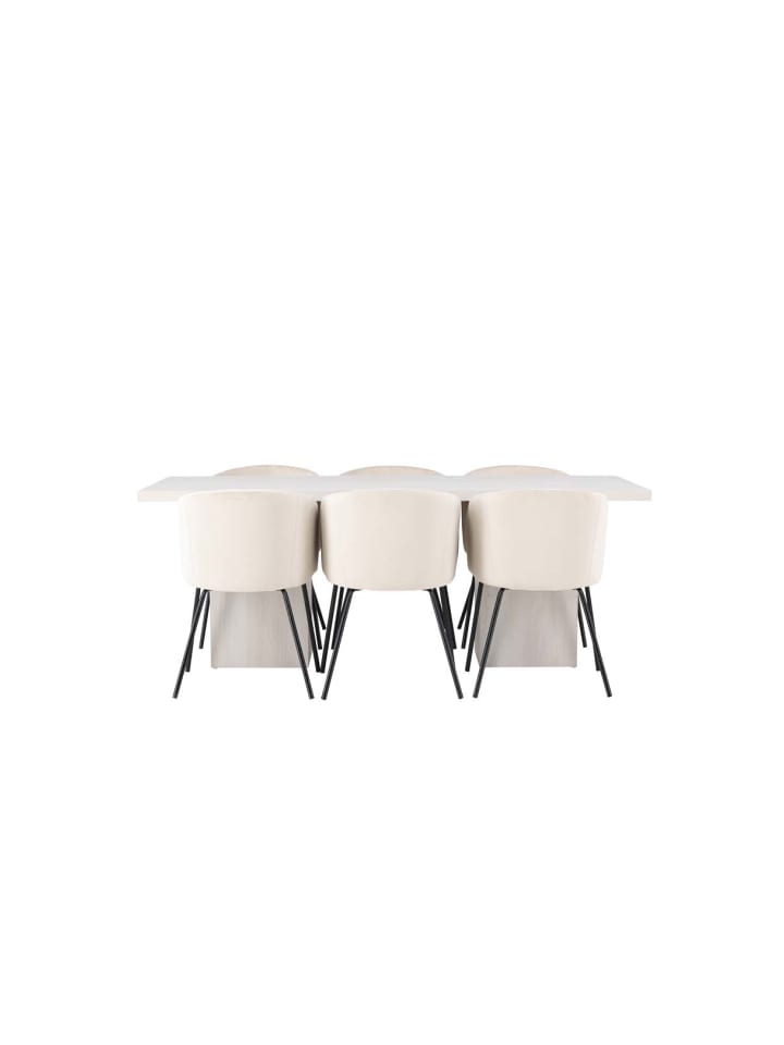 ebuy24 Essgruppe Olga 9 ( 7-teilig) Weiß 90 x 200 cm günstig kaufen onesize