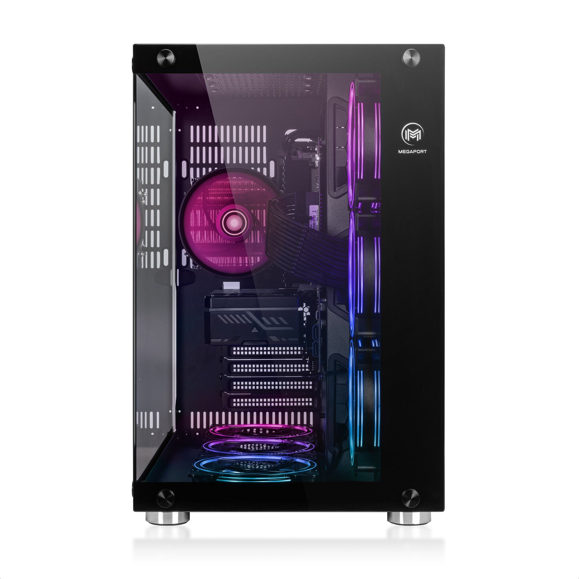Megaport Gaming-PC (Intel Core i5-12600KF 10 (6+4) 3.70GHz, GeForce RTX 4060 Ti, 32 GB RAM, 1000 GB SSD, Luftkühlung, Windows 11, WLAN)