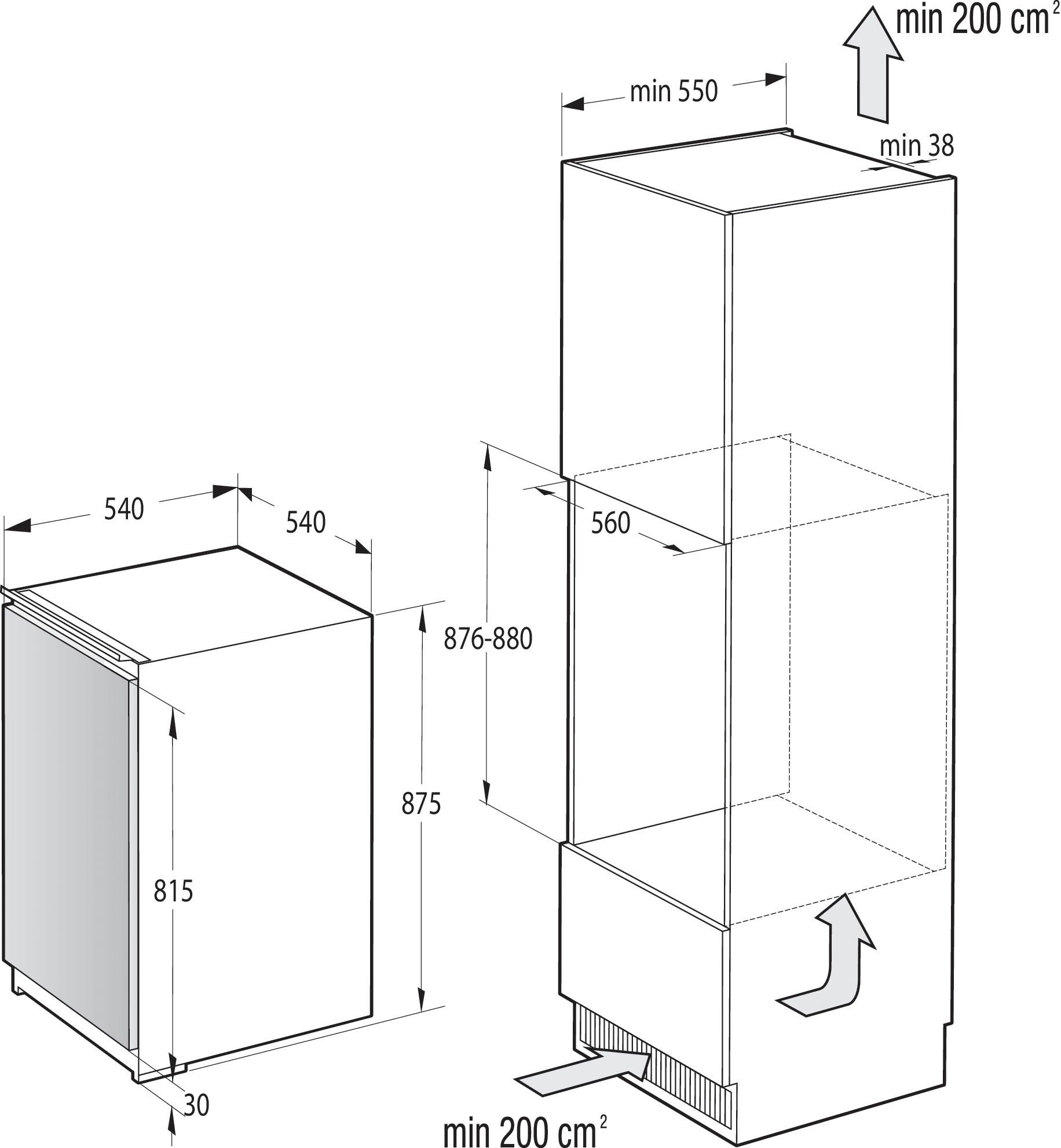 GORENJE Einbaukühlschrank RBI409EP1, 88 cm hoch, 54 cm breit